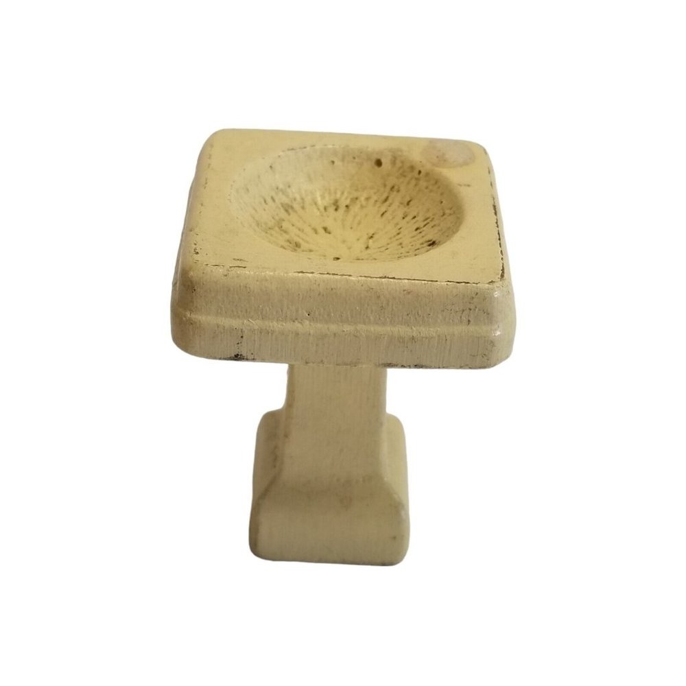 Dollhouse Furniture Accessory Vintage Miniature Bathroom Sink Pedestal Bird Bath